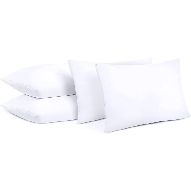Waterproof Pillow Protector Zippered (4 Pack) Queen – Bed Bug Proof Pillow Encasement