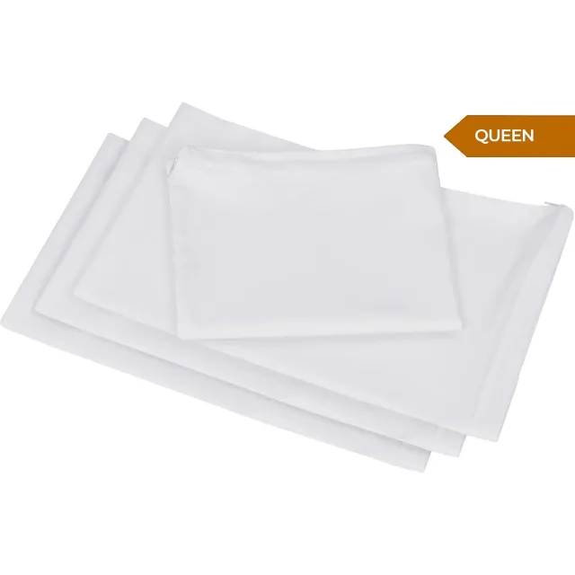 Waterproof Pillow Protector Zippered (4 Pack) Queen – Bed Bug Proof Pillow Encasement