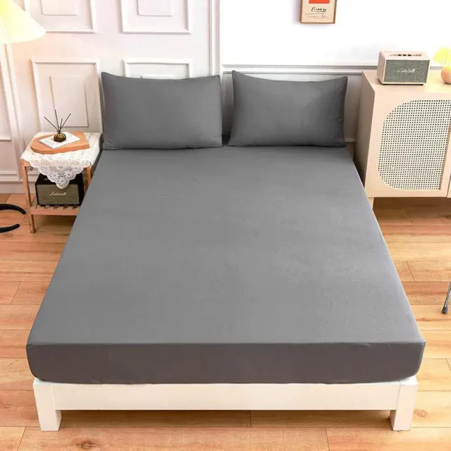 Solid color Fitted Sheets 100% Polyester Bedding Sheets, Chickwin Double King Single Size Bed for Deep Pocket 27cm - Shrinkage Fade Resistant Easy Care